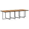 vidaXL Garden Dining Set Black and brown