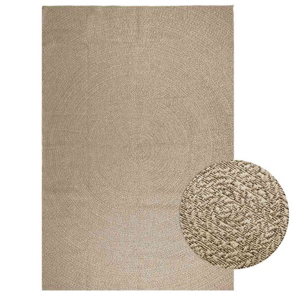 vidaXL Rug Beige Polypropylene 94.5 x 133.9 in Durable Area Rug