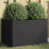 vidaXL Planter Black Cold-rolled Steel Medium Decorative Inlays