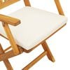 vidaXL Folding Chair 4 pcs White 49 x 57.5 x 92cm Solid Acacia wood