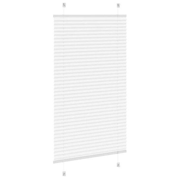 vidaXL Pleated Blind White 100% Polyester 27.6x39.4 in