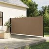 vidaXL Retractable Side Awning Taupe Polyester with PU coating