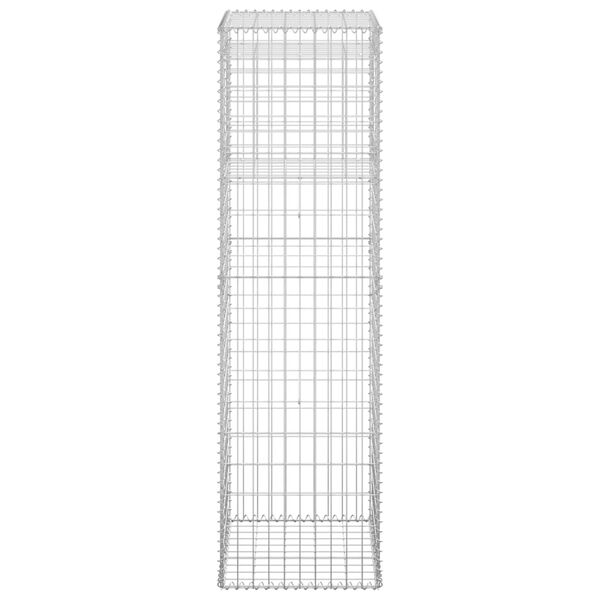 vidaXL Gabion Basket Post 19.7"x19.7"x70.9" Iron