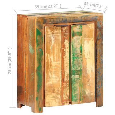 vidaXL Sideboard 23.2"x13"x29.5" Solid Reclaimed Wood