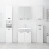 vidaXL Bathroom Cabinet White Engineered Wood Tall Bathroom Cabinet