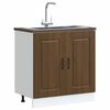 vidaXL Sink Base Cabinet Brown Oak Engineered Wood 31.5x18.1x32.1 in