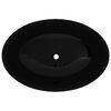 Luxury Ceramic Basin Oval-shaped Sink Black 15.7"x13"