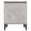 vidaXL Bed Cabinet Set of 2 Concrete Grey Engineered Wood, Metal