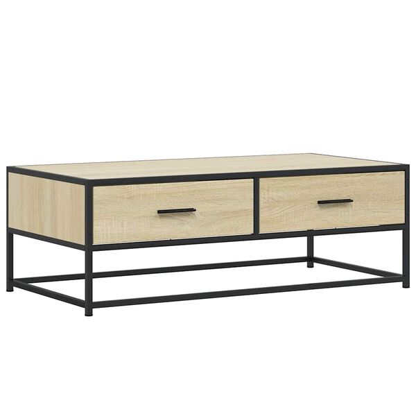 vidaXL Coffee Table Sonoma oak Engineered wood, metal