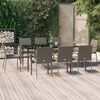 vidaXL Garden Dining Set Black and Grey