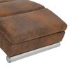 vidaXL Chaise Longue Brown Faux suede leather Medium