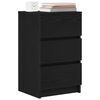 vidaXL Bedside Cabinet Black Engineered wood 15.4x13.8x25.6 in