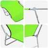 vidaXL Sunlounger Set of 2 Green Powder-coated steel and Oxford fabric