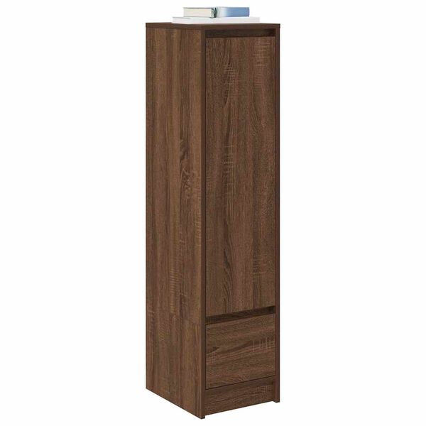 vidaXL Highboard Brown Oak Engineered Wood Tall Highboard Rectangular