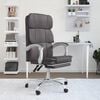 vidaXL Reclining Office Chair Gray Faux leather Adjustable