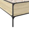 vidaXL Bed Frame Sonoma Oak Engineered Wood, Metal Double Durable