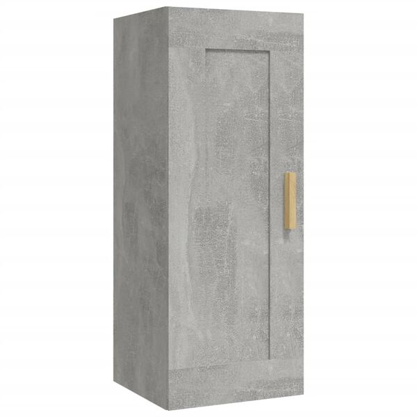 vidaXL Wall Cabinet Concrete grey Engineered wood 13.8x13.4x35.4 in