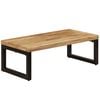 vidaXL Coffee Table Natural Mango Wood Finish Solid Mango Wood and Steel