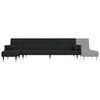 vidaXL L-shaped Sofa Bed Black Velvet (100% polyester), plywood, metal