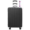 vidaXL Suitcase Folding with Lock Black 50 x 30 x 76 cm ABS Plastic