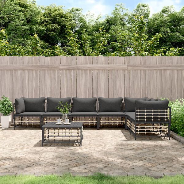 vidaXL Garden Lounge Set Anthracite