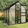 vidaXL Greenhouse Anthracite and Transparent Aluminum and Polycarbonate