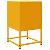vidaXL Bedside Cabinet Set of 2 Mustard Yellow Steel Medium Storage