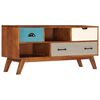 vidaXL TV Cabinet Dark Honey Solid Acacia Wood Medium TV Cabinet