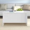 vidaXL Coffee Table High gloss white Engineered wood 31.5 x 21.9 x 16.3 in