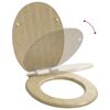vidaXL WC Toilet Seats 2 pcs with Soft Close Lids MDF Bamboo Design (2x143926)