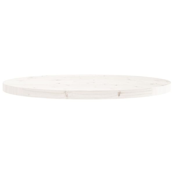 vidaXL Table Top White Solid Pine Wood 31.5 in diameter Durable