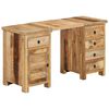 vidaXL Desk Natural Wood Solid Mango Wood Medium