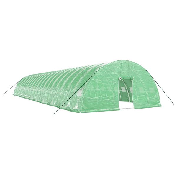 vidaXL Greenhouse Green PE (Polyethylene) Large Greenhouse Rectangular