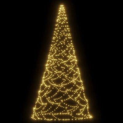 vidaXL Christmas Tree on Flagpole Warm White 500 LEDs 10 ft