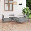 vidaXL Garden Lounge Set Grey Solid pinewood 5 Piece Set Modular