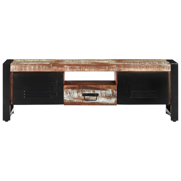 vidaXL TV Cabinet Mixed Colors Solid Reclaimed Wood 47.2 x 11.8 x 15.7 in