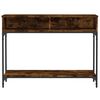 vidaXL Console Table Smoked Oak Engineered Wood, Metal Medium