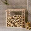 vidaXL Firewood Rack 42.5"x25.4"x43.3" Solid Wood Pine