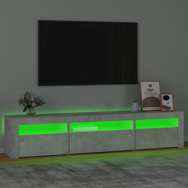 vidaXL TV Cabinet Concrete grey Engineered wood Large TV Cabinet