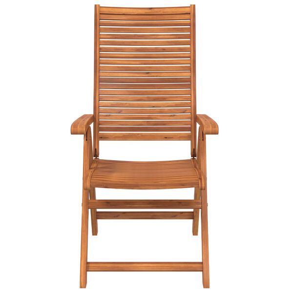 vidaXL Garden ChairSet of 8 Wood Color Solid Acacia Wood Standard