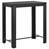 vidaXL Garden Bar Set Black PE rattan Large Removable Covers