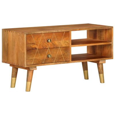 vidaXL TV Stand 33.5"x13.8"x18.5" Solid Wood Mango