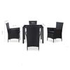 vidaXL Garden Table And Chair Black