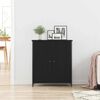 vidaXL Sideboard Black Oak 27.56 x 11.81 x 31.50 in Engineered Wood