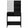 vidaXL Dressing Table with Drawer Black Oak 29.33 x 15.75 x 55.51 in