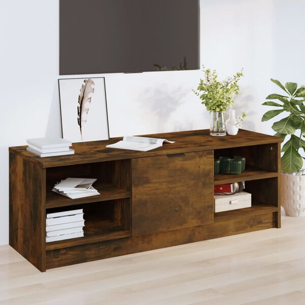 vidaXL TV Cabinet Smoked oak Engineered wood 40.2 x 14.0 x 14.4 in
