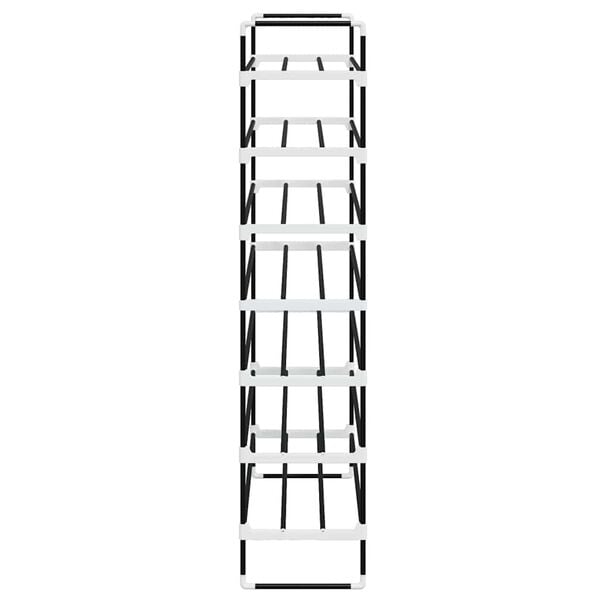 vidaXL Shoe Rack Black Metal and Plastic Large Shoe Rack Rectangular