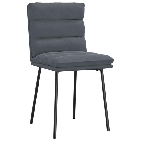 vidaXL Dining Chair Set of 6 Dark Gray