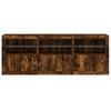 vidaXL Sideboard with LED Lights Smoked Oak 71.5"x14.6"x26.4"