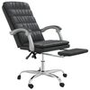 vidaXL Reclining Office Chair Black Faux leather, metal, plywood